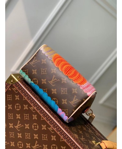 Louis Vuitton LV x YK Keepall 25 Pumpkin Print in Monogram Eclipse