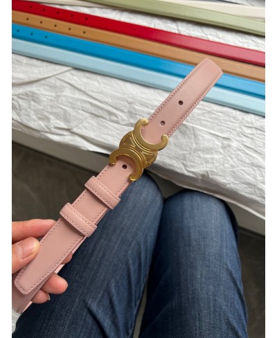 CINTURA TRIOMPHE MEDIA IN PELLE TAURILLON CELINE