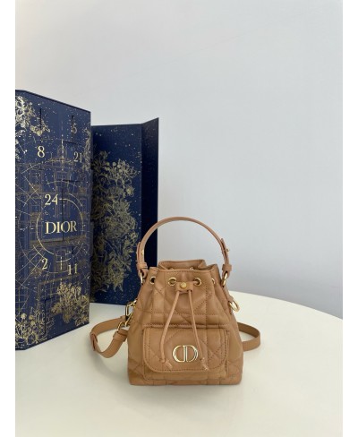 CHRISTIAN DIOR Dior Caro Nano Bucket Bag