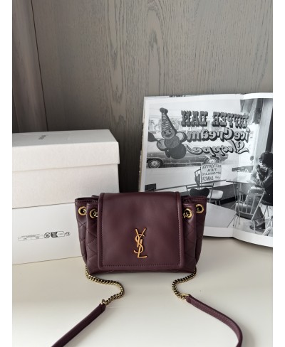 SAINT LAURENT MONOGRAM MINI NOLITA IN LAMÉ LEATHER (ORIGINAL LEATHER)