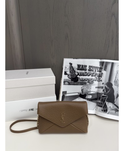 SAINT LAURENT CASSANDRE chain pouch in lambskin