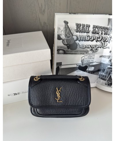 Borsa Niki mini in pelle di agnello martellata SAINT LAURENT