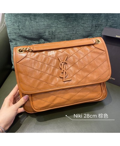 SAINT LAURENT NIKI MEDIUM IN VINTAGE CRINKLED LEATHER(ORIGINAL LEATHER)