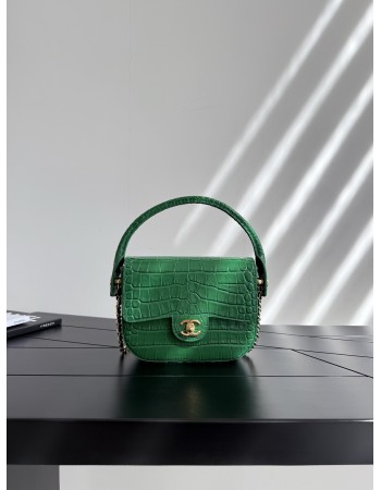 Borsa con patta e manico mini CHANEL