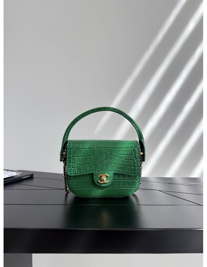 Borsa con patta e manico mini CHANEL