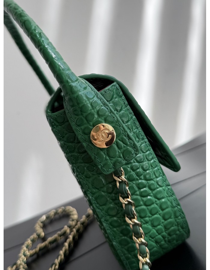 Borsa con patta e manico mini CHANEL