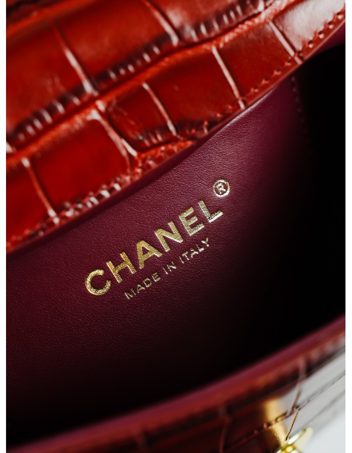 Borsa con patta e manico mini CHANEL