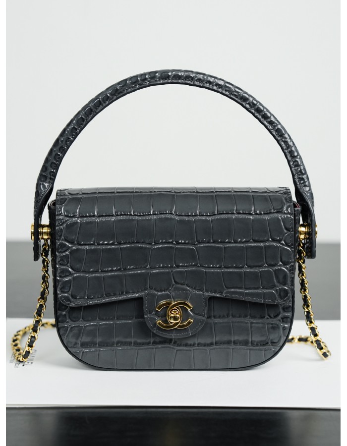 Borsa con patta e manico mini CHANEL