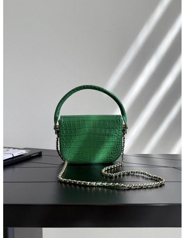 Borsa con patta e manico mini CHANEL