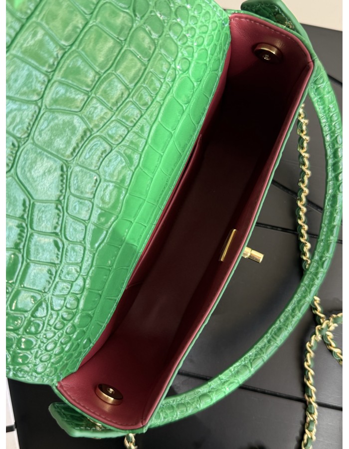Borsa con patta e manico mini CHANEL