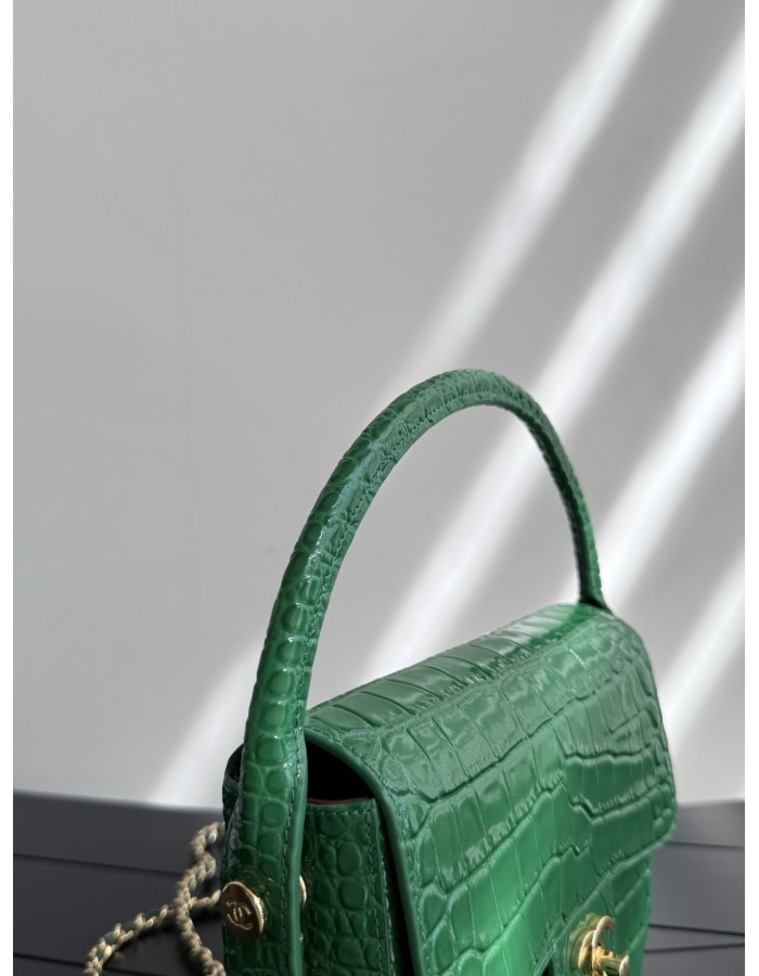 Borsa con patta e manico mini CHANEL