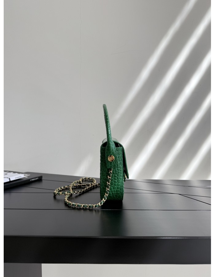 Borsa con patta e manico mini CHANEL