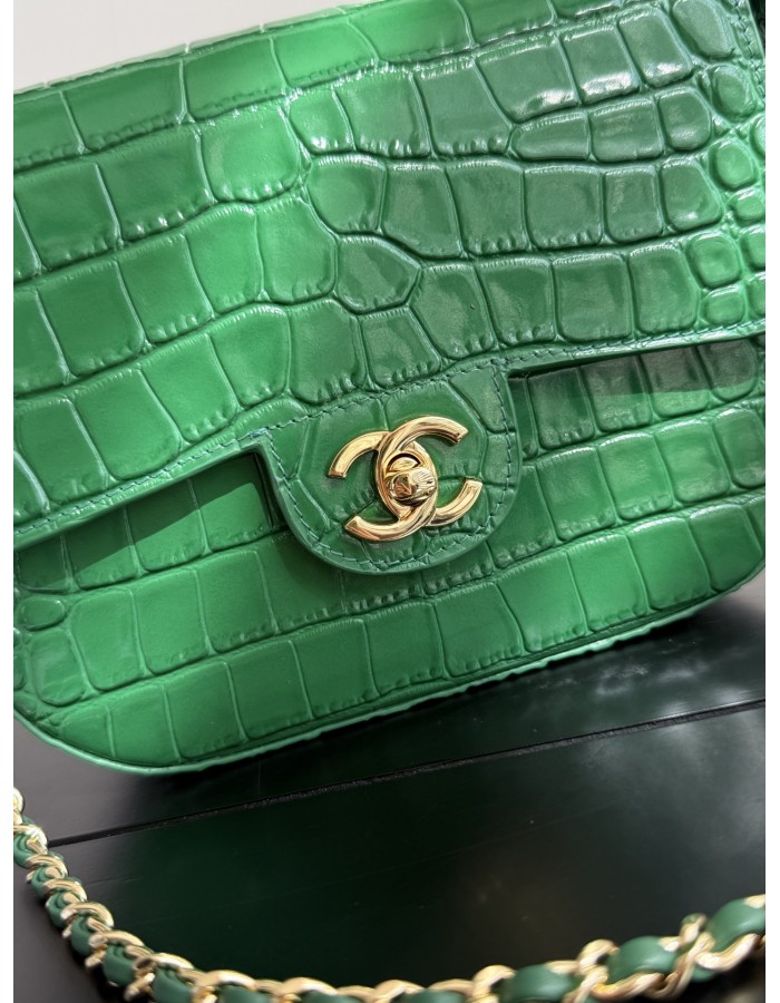 Borsa con patta e manico mini CHANEL