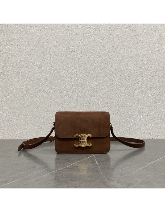 Borsa Teen Triomphe in pelle di vitello lucida CELINE