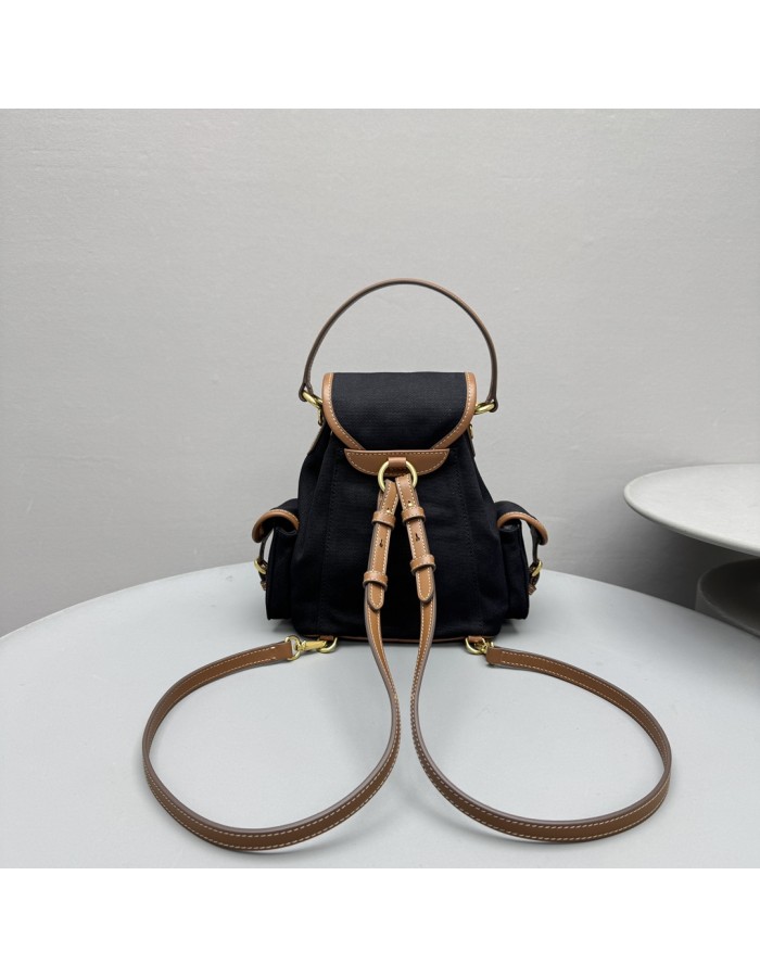 Zaino in canvas e pelle MIUMIU