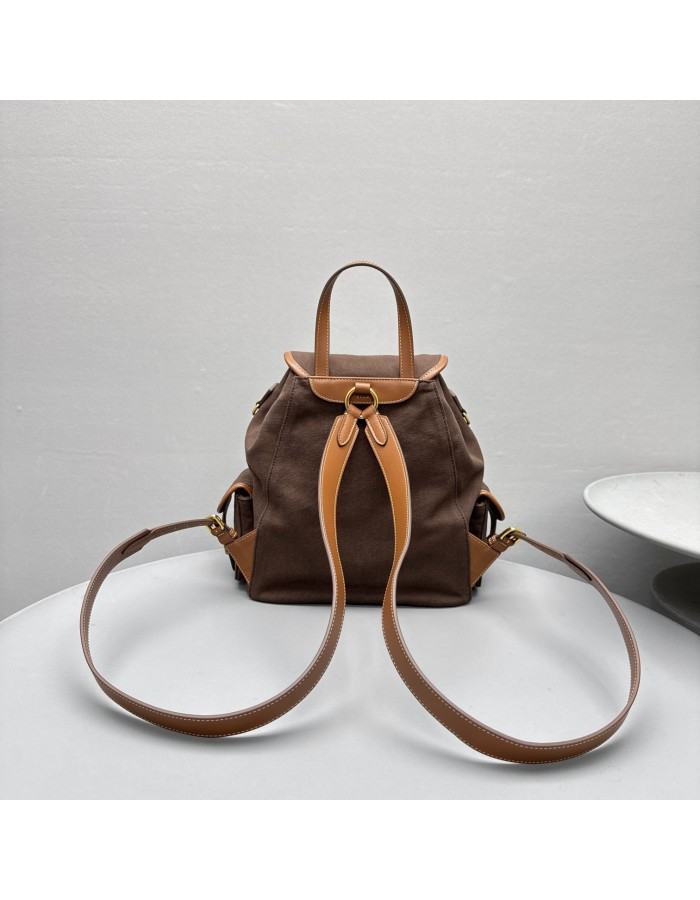 Zaino in canvas e pelle MIUMIU