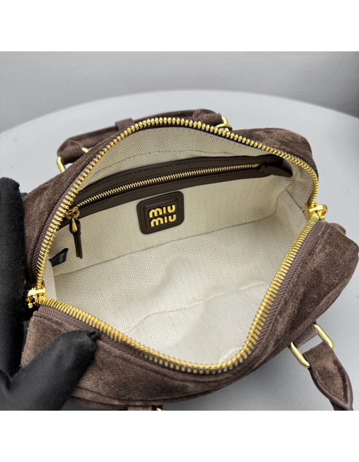 Borsa Arcadie in pelle scamosciata con imbottitura MIUMIU