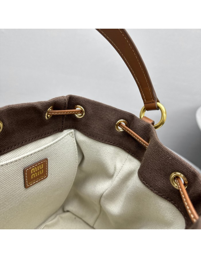 Zaino in canvas e pelle MIUMIU