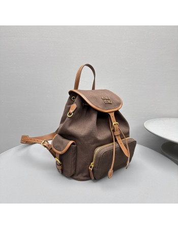 Zaino in canvas e pelle MIUMIU