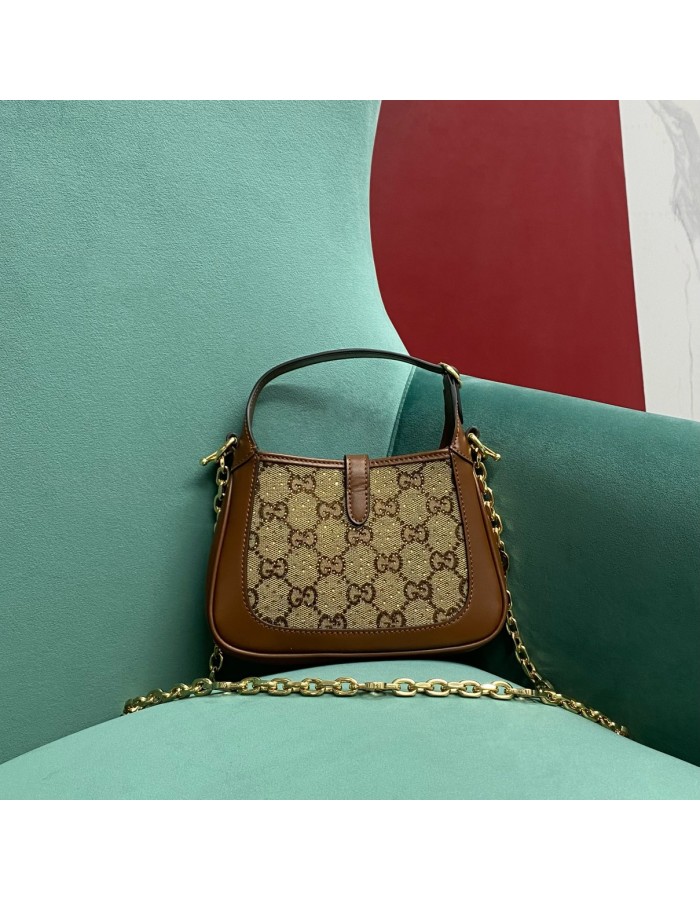 Mini borsa Jackie 1961 in lucertola con cristalli GG GUCCI