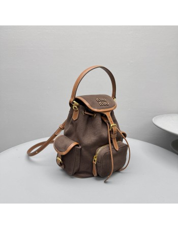Zaino in canvas e pelle MIUMIU