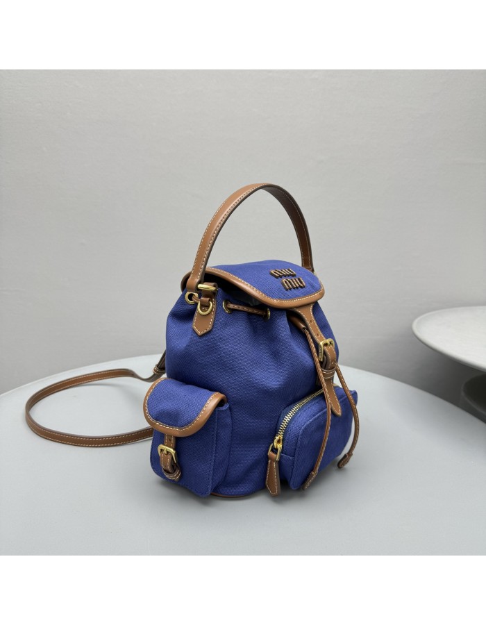 Zaino in canvas e pelle MIUMIU