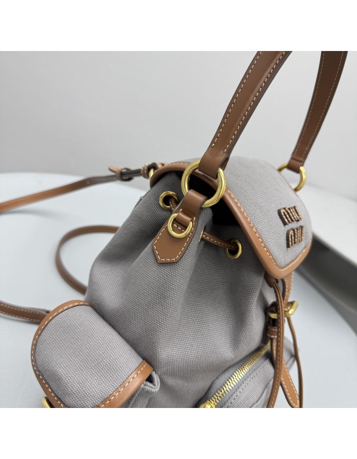 Zaino in canvas e pelle MIUMIU