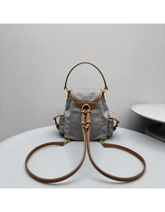 Zaino in canvas e pelle MIUMIU