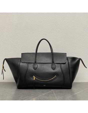 LUGGAGE GRANDE IN MORBIDA PELLE DI AGNELLO LUCIDA CELINE