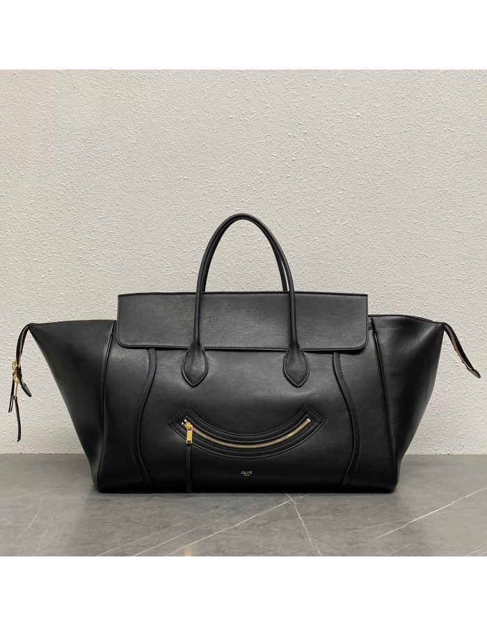 LUGGAGE GRANDE IN MORBIDA PELLE DI AGNELLO LUCIDA CELINE