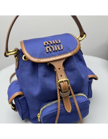 Zaino in canvas e pelle MIUMIU