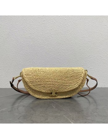 HALFMOON SOFT TRIOMPHE PICCOLA IN RAFIA CELINE