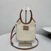 Borsa a mano Ivy  in canvas e pelle MIUMIU