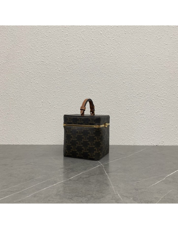CUBE IN TELA TRIOMPHE E PELLE DI VITELLO NATURALE CELINE