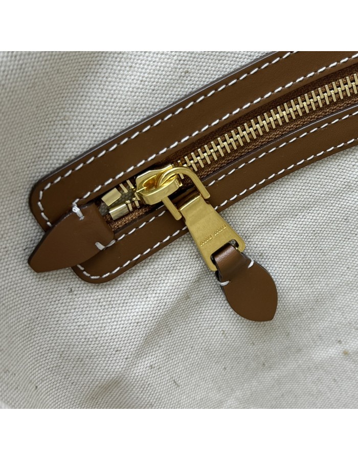 Borsa Ivy in canvas e pelle MIUMIU