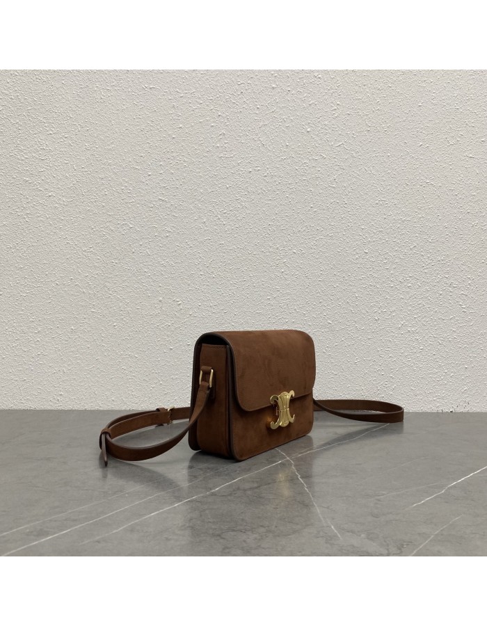 Borsa Teen Triomphe in pelle di vitello lucida CELINE