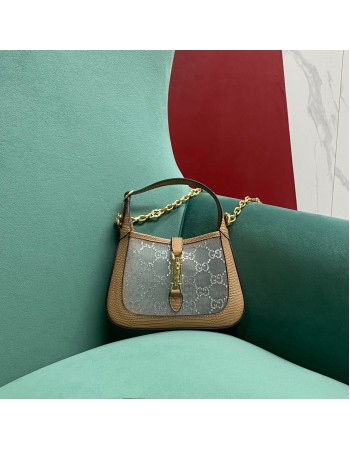Mini borsa Jackie 1961 in lucertola con cristalli GG GUCCI