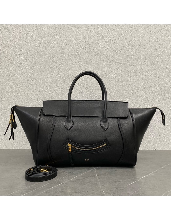 LUGGAGE IN MORBIDA PELLE DI AGNELLO LUCIDA CELINE