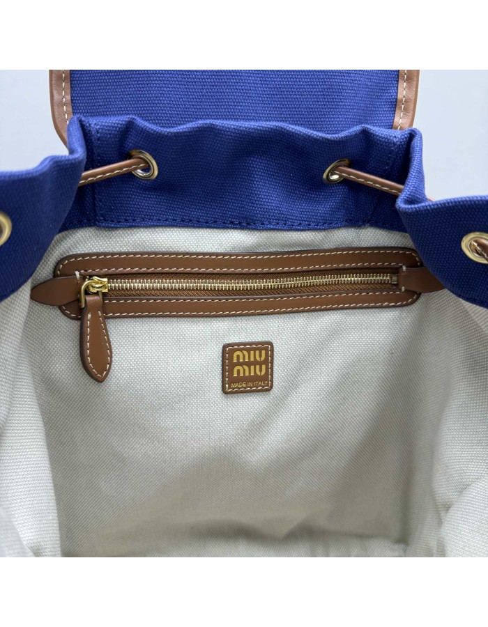 Zaino in canvas e pelle MIUMIU