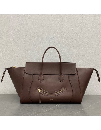 LUGGAGE GRANDE IN MORBIDA PELLE DI AGNELLO LUCIDA CELINE