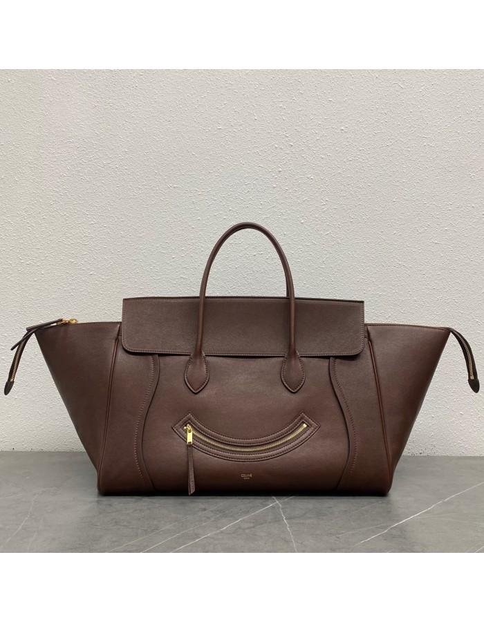 LUGGAGE GRANDE IN MORBIDA PELLE DI AGNELLO LUCIDA CELINE