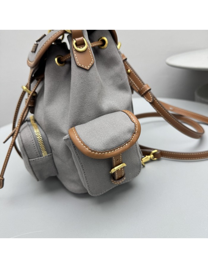 Zaino in canvas e pelle MIUMIU