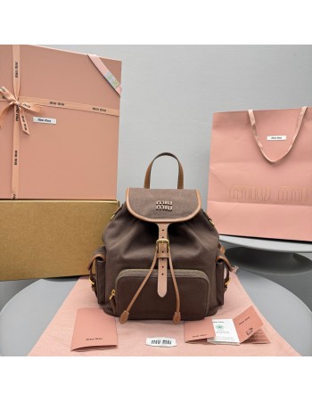 Zaino in canvas e pelle MIUMIU