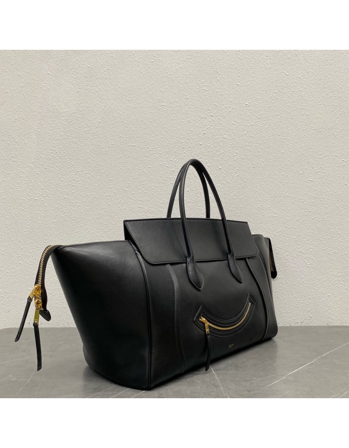 LUGGAGE GRANDE IN MORBIDA PELLE DI AGNELLO LUCIDA CELINE