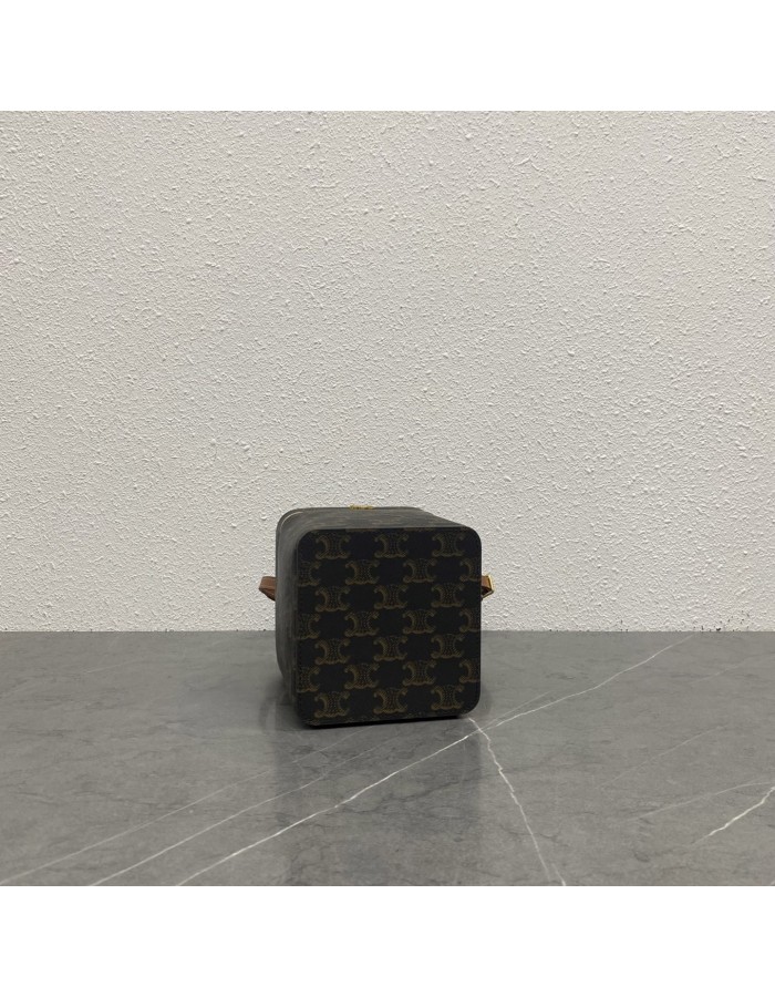 CUBE IN TELA TRIOMPHE E PELLE DI VITELLO NATURALE CELINE