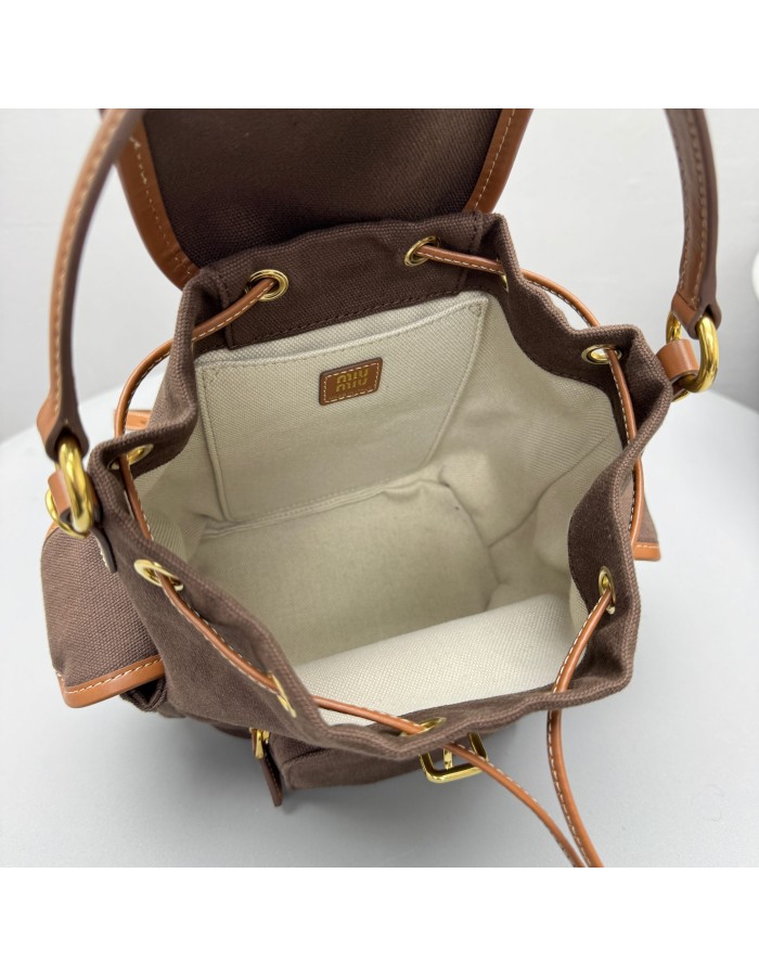 Zaino in canvas e pelle MIUMIU