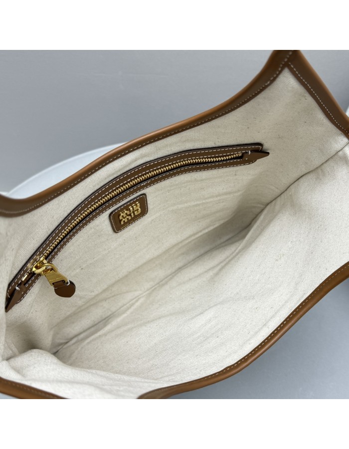 Borsa Ivy in canvas e pelle MIUMIU