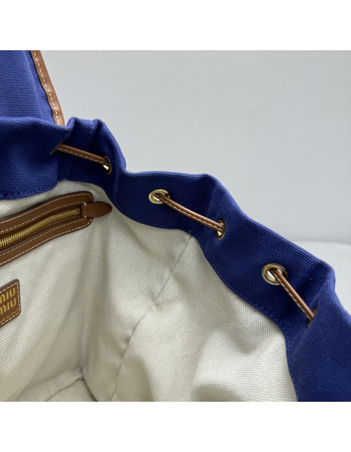 Zaino in canvas e pelle MIUMIU