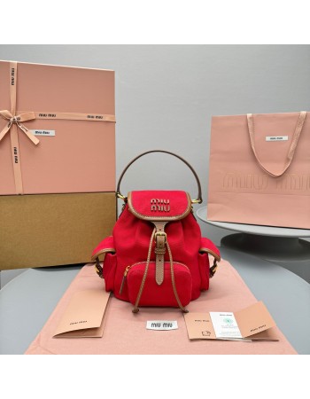 Zaino in canvas e pelle MIUMIU
