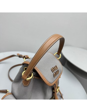 Zaino in canvas e pelle MIUMIU